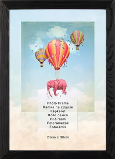Ramka na zdjęcia 21x30 cm POSTERGALERIA, drewniana, czarna - Ramki na zdjęcia - miniaturka - grafika 1