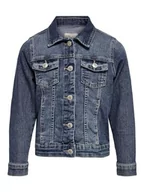 Kurtki damskie - ONLY Damska kurtka d?insowa Konsara Med Blue DNM, niebieski (medium blue denim), 158 cm - miniaturka - grafika 1