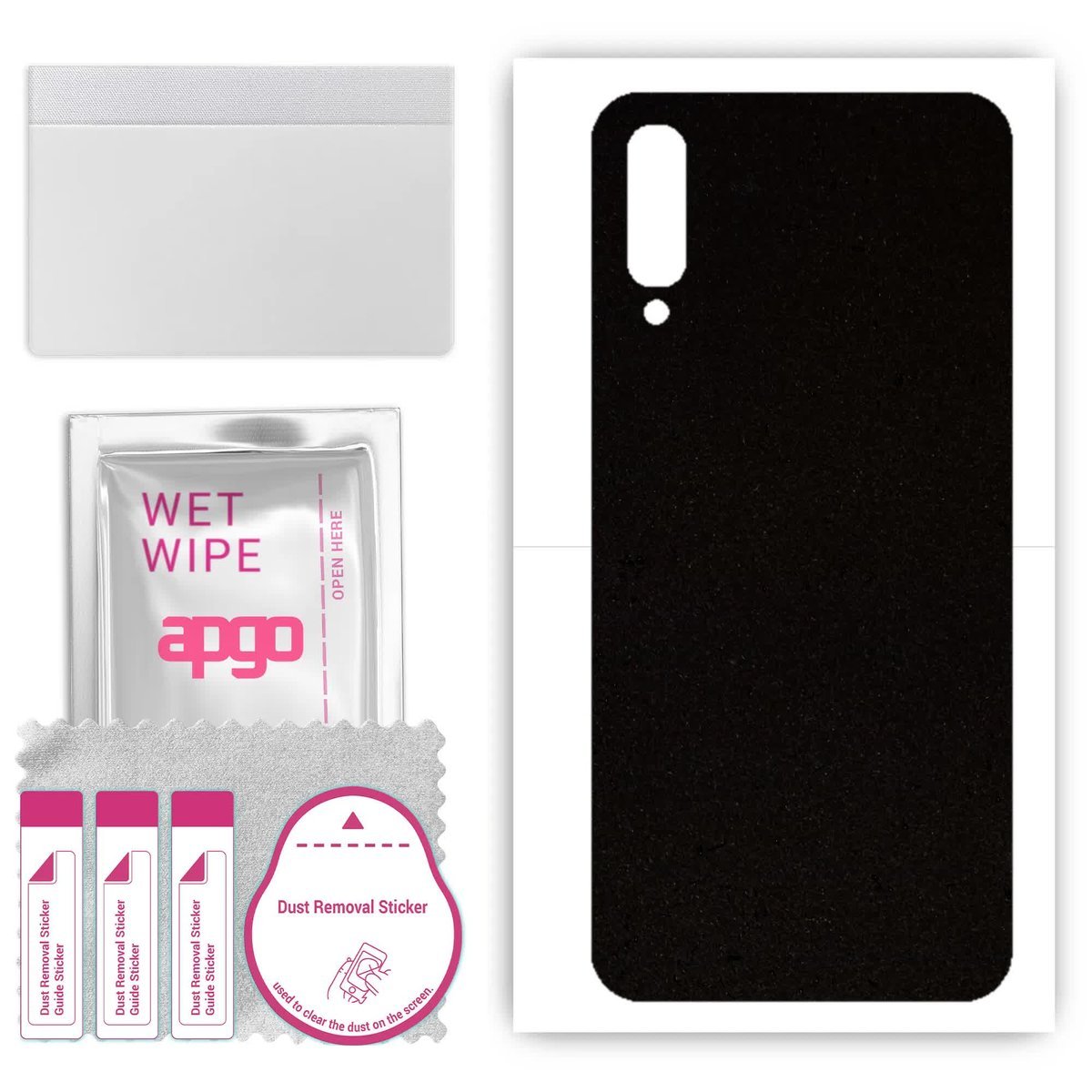 Folia naklejka skórka strukturalna na TYŁ Zamsz do Samsung Galaxy A70 - Zamsz Czarny - apgo SKINS