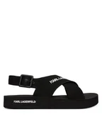 Sandały męskie - KARL LAGERFELD Sandały Atlantik KL70526 Czarny - miniaturka - grafika 1