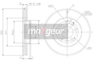 Tarcze hamulcowe - MAXGEAR Tarcza hamulcowa 19-1038 - miniaturka - grafika 1