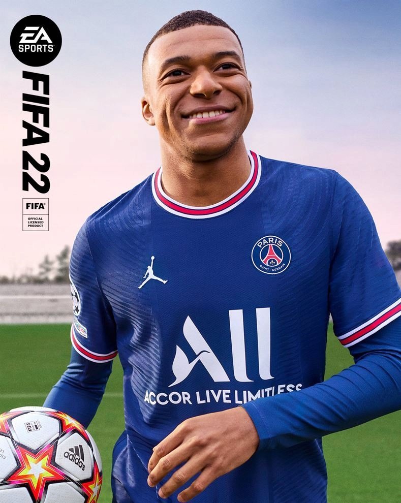 PODKŁADKA POD MYSZ Z Nadrukiem 22x18 cm FIFA 22 Kylian Mbappe Tekst Prezent