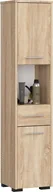 Szafki łazienkowe - Elior Regał łazienkowy z drzwiczkami i szufladą dąb sonoma - Orraro 3X - miniaturka - grafika 1