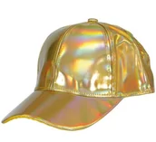 Dodatki do strojów karnawałowych - Czapka Z Daszkiem Metaliczna Złota - miniaturka - grafika 1