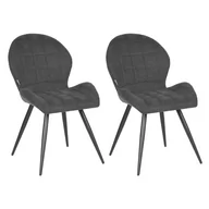 Krzesła - LABEL51 Krzesła stołowe Sil, 2 szt., 51x64x87 cm, antracytowe - miniaturka - grafika 1