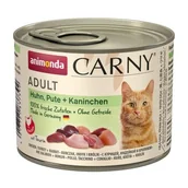 Mokra karma dla kotów - animonda Carny mokra karma dla kota dorosłego Kurczak, indyk i królik 12x200 g - miniaturka - grafika 1