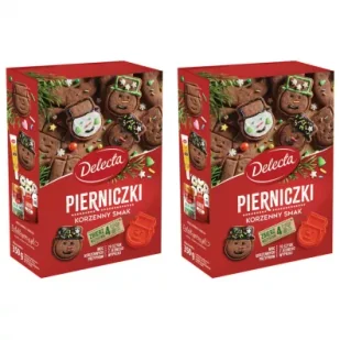 Delecta Pierniczki korzenne + foremki Zestaw 2 x 350 g - Dodatki do ciast w proszku - miniaturka - grafika 1