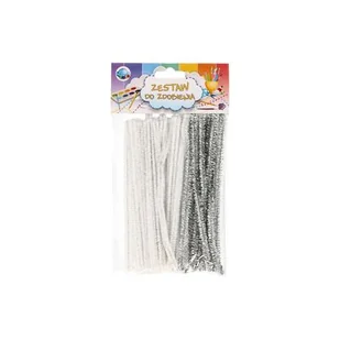 Zestaw do zdobienia druciki 20 x 15 cm biało-srebrny - Ozdoby bożonarodzeniowe - miniaturka - grafika 1