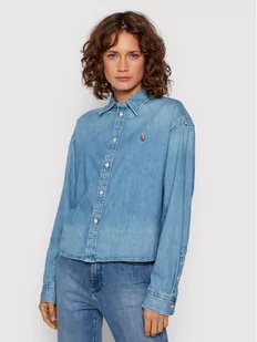 Ralph Lauren Polo Koszula jeansowa 211843863001 Niebieski Relaxed Fit - Koszule damskie - miniaturka - grafika 1