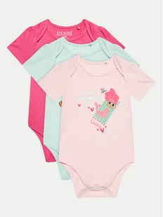 Guess Komplet 3 par body S4GG14 K6YW4 Kolorowy Regular Fit - Body dla niemowląt - miniaturka - grafika 1