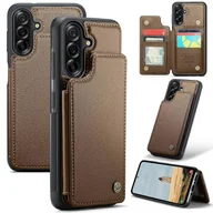 Etui i futerały do telefonów - CaseMe C22 Uchwyt na karty Etui na telefon RFID z zabezpieczeniem przed kradzieżą Brown For Samsung Galaxy A56 - miniaturka - grafika 1