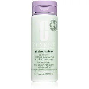 Clinique Clinique All About Clean All-in-One Cleansing Micellar Milk + Makeup Remove delikatne mleczko oczyszczające do skóry suchej i bardzo suchej 200 ml - Mleczka do demakijażu - miniaturka - grafika 1