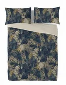 Pościel - Matex Pościel lniana 160x200 Linen 05 kwiaty granatowa beżowa w pudełku - miniaturka - grafika 1