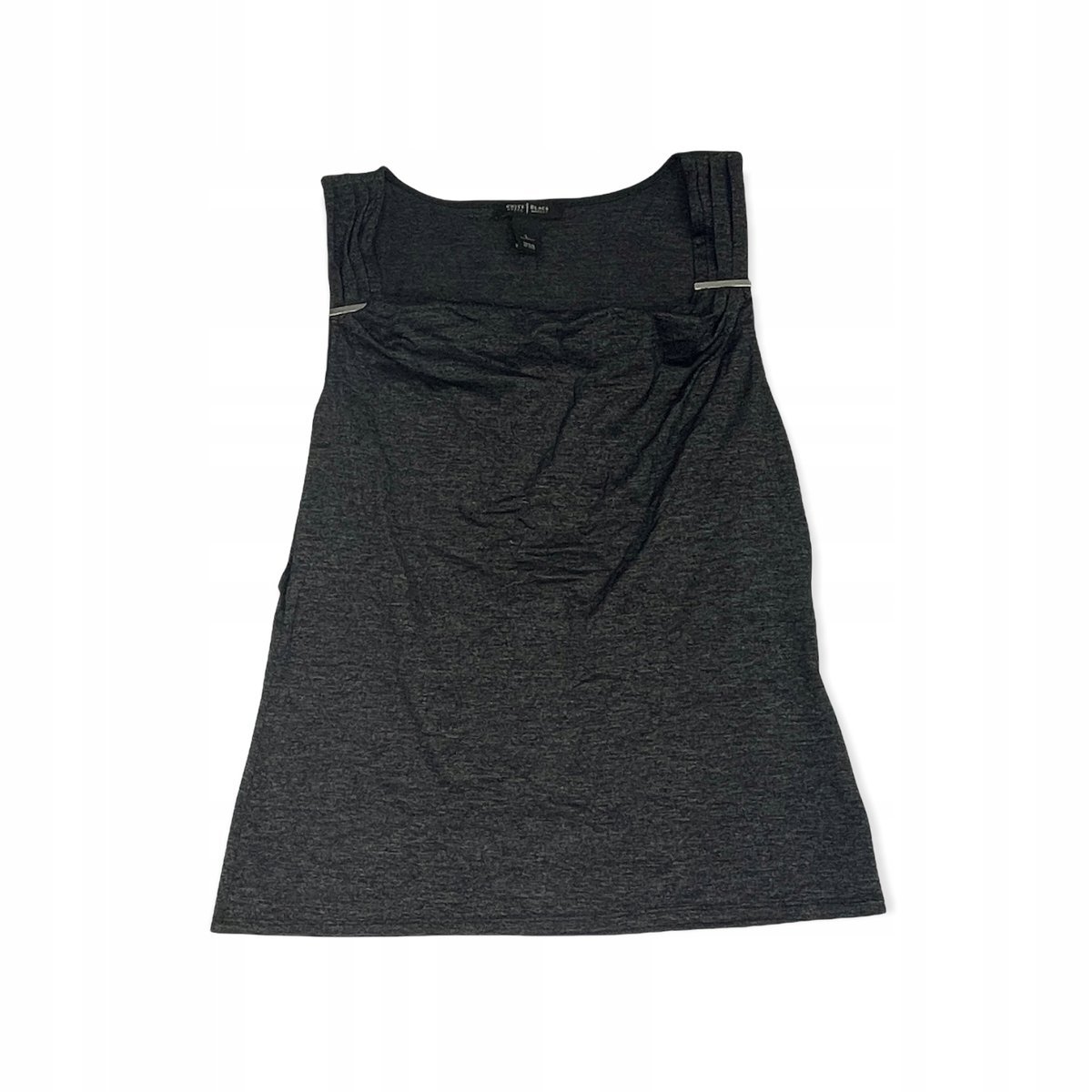 Elegancka koszulka damska ramiączka WHITE BLACK L