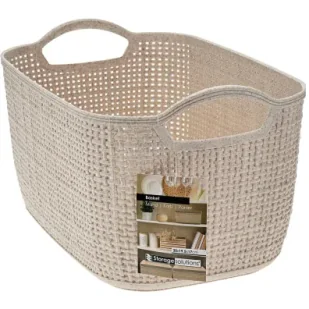 Storage Solutions Koszyk do przechowywania beżowy 30x19xh17 cm - Pudła i pojemniki do przechowywania - miniaturka - grafika 1