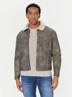 Kurtki męskie - Guess Kurtka z imitacji skóry M5BL0I W2500 Brązowy Regular Fit - miniaturka - grafika 1