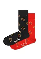 Skarpetki męskie - Happy Socks Męskie 2-pak skarpety do pizzy zestaw upominkowy, Multi, 41-46 - miniaturka - grafika 1