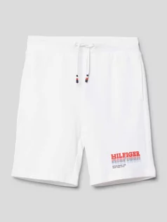 Spodnie i spodenki dla chłopców - Bermudy z nadrukiem z logo - grafika 1