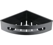 Półki łazienkowe - Półka łazienkowa koszyk pod prysznic narożny ścienny czarny STELLA 16.068-BB - miniaturka - grafika 1