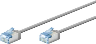 Kabel LAN Patchcord CAT 6A EXTRA FLEX szary 0.15m-Kabel LAN Patchcord CAT 6A EXTRA FLEX szary 0.15m - Kable komputerowe i do monitorów - miniaturka - grafika 1