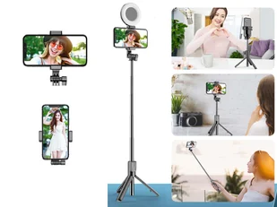Kijek Selfie Lampa Led fotograficzna ze statywem kosmetyczna do zdjęć Alogy Ring - Selfie stick - miniaturka - grafika 3