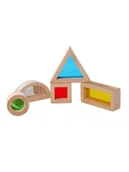 Klocki - Eichhorn Klocki drewninane z okienkami - 12 m+ - miniaturka - grafika 1