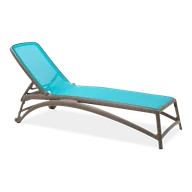 Leżaki ogrodowe - DKWADRAT Leżak Atlantico beżowy /turkusowy 209425 - miniaturka - grafika 1