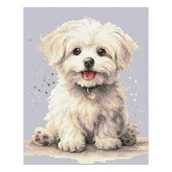 Pasmanteria - Haft krzyżykowy - Zestaw do haftu - Mały Maltańczyk - miniaturka - grafika 1