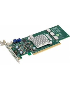 SuperMicro super micro computer LAN 4 Port NVMe PCIE X16 Retimer Retail Pack - Akcesoria do serwerów - miniaturka - grafika 1