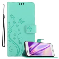 Etui i futerały do telefonów - Cadorabo pokrowiec do LG K7 2016 pokrowiec ochronny w kolorze turkusowym pokrowiec ochronny pokrowiec na telefon komórkowy etui w kwiaty etui w kwiaty - miniaturka - grafika 1