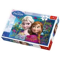 16255 Puzzle 100 Frozen. Kraina lodu. Anna i Elsa - Pozostałe książki - miniaturka - grafika 1