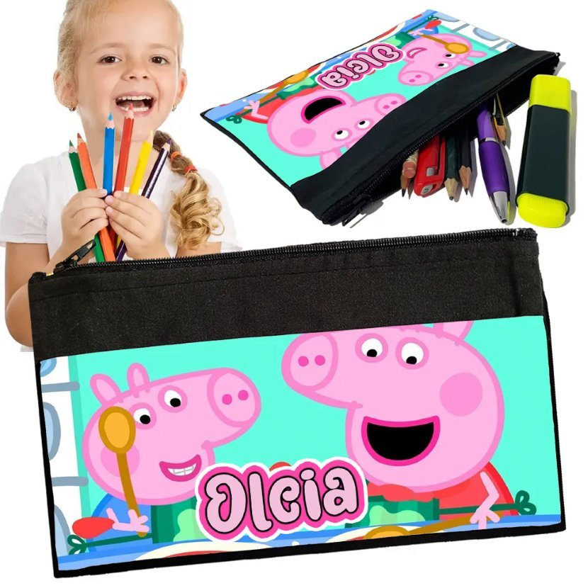 Personalizowany Piórnik ŚWINKA PEPPA - Saszetka Nadruk imienia Prezent