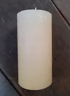 Świece - Świeca walec rustico kremowa 68 x 130 mm Geis - miniaturka - grafika 1