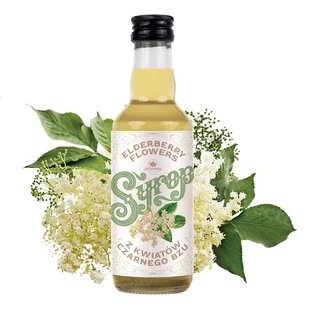 Syrop z kwiatu czarnego bzu 200 ml WYCIĄG naturalny 43% Elder Flower do kaw - Syropy i koncentraty owocowe - miniaturka - grafika 1