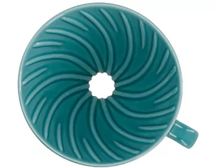 Hario Ceramiczny Drip V60-02 TURKUSOWY 4977642727939 - Zaparzacze i kawiarki - miniaturka - grafika 3