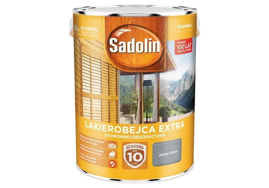 Sadolin EXTRA- lakierobajca do drewna, szara jasna, 5l