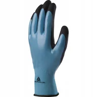 Rękawice robocze - Delta Plus Rękawice robocze powlekane nitrylem kolor niebieski 10 VV636BL10 VV636BL10 - miniaturka - grafika 1