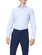 Koszule męskie - Hackett London Męska koszula Zgredek pepitka, 8 asbiały/niebieski, 170 - miniaturka - grafika 1