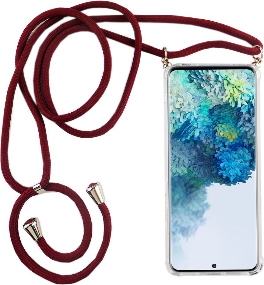 Samsung Galaxy etui na telefon komórkowy z łańcuszkiem smukłe etui na telefon komórkowy etui na przewód pasek, Do telefonu komórkowego: Samsung Galaxy S9, Wybierz pasek: Czerwony