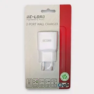 Ładowarki do telefonów - Ładowarka Ścienna Usb Dual Biała Re-Load - miniaturka - grafika 1