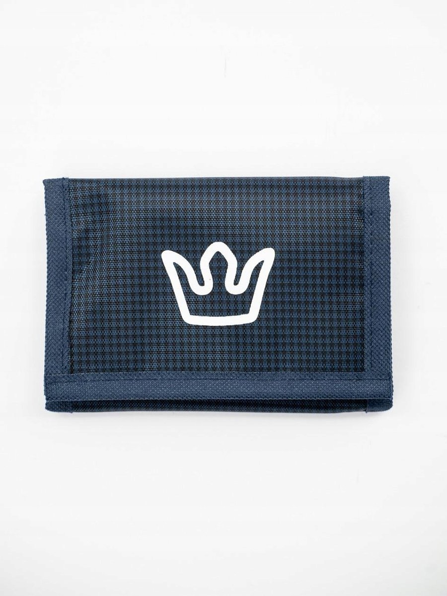 Materiałowy Portfel SPORTOWY ZAMYKANY Granatowy Jigga Wear Simple Crown uni