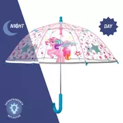 Parasolki dla dzieci - Perletti Parasolka dziecięca z odblaskową lamówką Unicorn CoolKids PER15605 - miniaturka - grafika 1