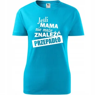 Damska Koszulka na Dzień Mamy Jeśli mama nie może znaleźć przepadło Prezent turkusowy XL - Koszulki i topy damskie Damska Koszulka na Dzień Mamy Jeśli mama nie może znaleźć przepadło Prezent turkusowy XL - Koszulki i topy damskie - miniaturka - grafika 1