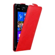 Etui i futerały do telefonów - Pokrowiec Cadorabo do Nokia Lumia 925 w kolorze czerwonym Etui z klapką na telefon komórkowy Etui Pokrowiec - miniaturka - grafika 1