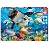 Puzzle - Educa Puzzle 500 elementów Podwodne selfie - miniaturka - grafika 1