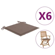 Poduszki ogrodowe - vidaXL Poduszki na krzesła ogrodowe 6 szt. kolor taupe 40x40x4 cm  314019 - miniaturka - grafika 1