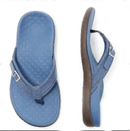 Sandały damskie - Vionic Stringi Sandały Damskie Casual Antypoślizgowe sandały plażowe z klapką z klamrą Czarny 39 - miniaturka - grafika 1