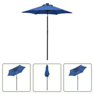 Parasole ogrodowe - The Living Store Parasol ogrodowy z LED - niebieski - 200x211 cm - aluminium - Parasol Ogrodowy - miniaturka - grafika 1