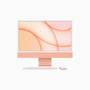 Zestawy komputerowe - Apple iMac 24" 4,5K Retina M1 8-core CPU + 8-core GPU / 8GB / 512GB SSD / Gigabit Ethernet / Pomarańczowy (Orange) - 2021 - miniaturka - grafika 1
