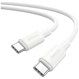 Kabel USB Usams U90 USB-C 1m 60W Fast Charge biały SJ763USB01 - Kable komputerowe i do monitorów - miniaturka - grafika 1